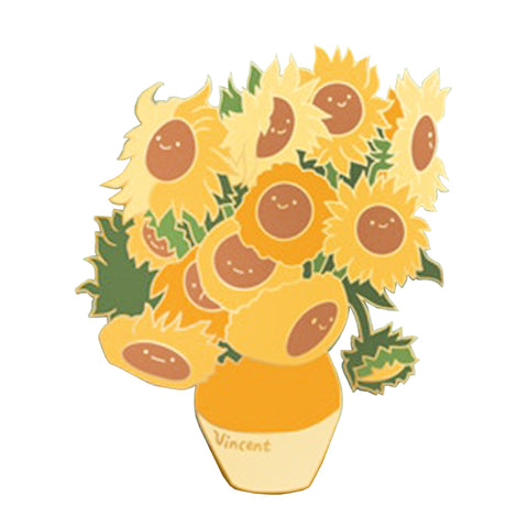 Van Gogh Sun Flowers Pin